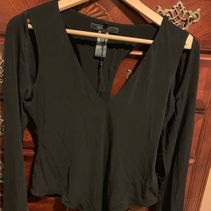 Bcbg Black cutout Bodysuit Size Large